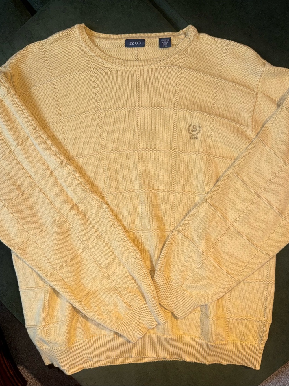 Izod Pale Yellow Men's Crewneck Sweater